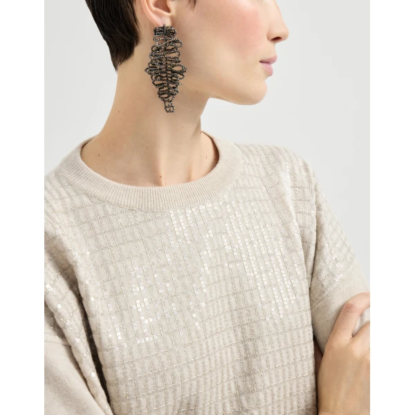 Brunello Cucinelli Dazzling Embroidery sweater, view 4