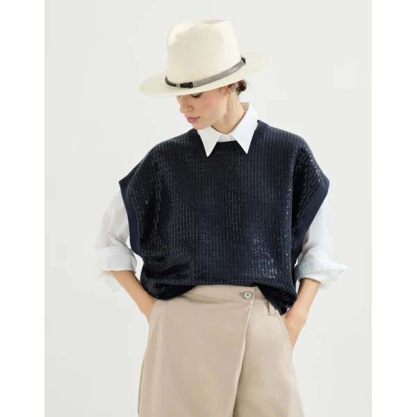 Brunello Cucinelli Dazzling Embroidery sweater, view 5