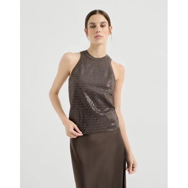 Brunello Cucinelli Dazzling Embroidery top, view 2