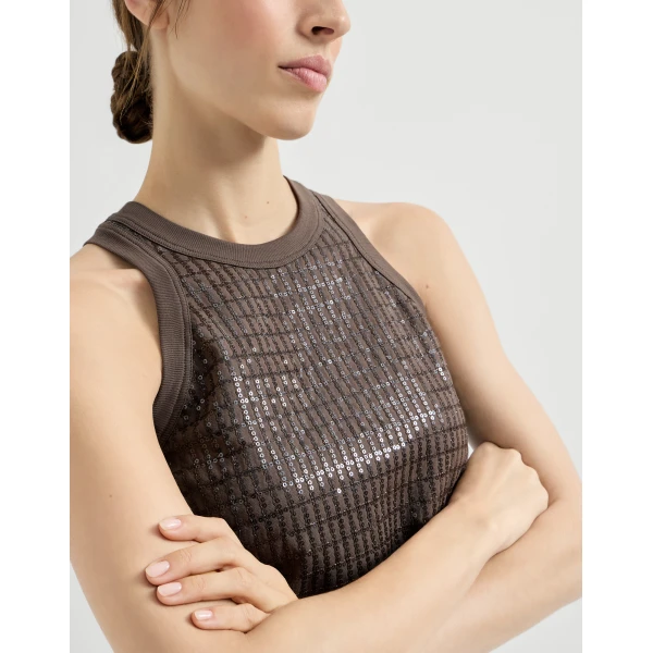 Brunello Cucinelli Dazzling Embroidery top, view 4