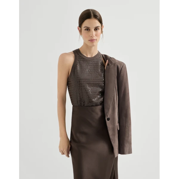 Brunello Cucinelli Dazzling Embroidery top, view 5