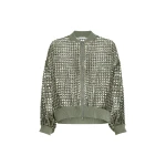 Brunello Cucinelli Dazzling Net Embroidery cardigan in Green