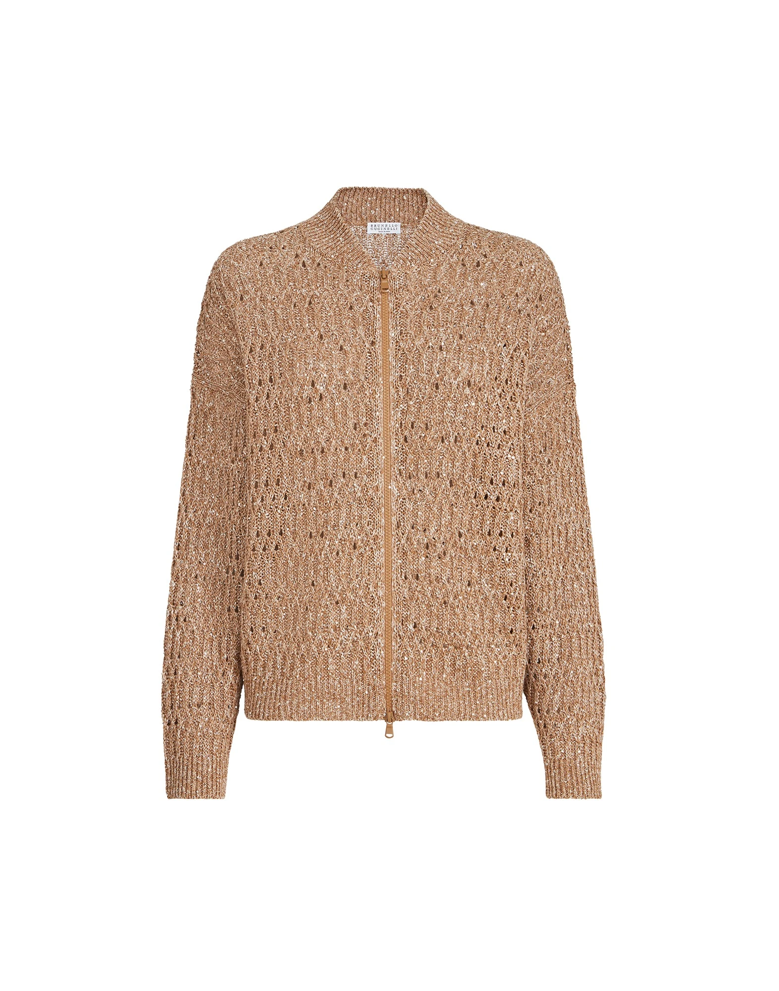 Brunello-Cucinelli-Dazzling-braids-cardigan-in-Brown58537_nobg Brunello Cucinelli Dazzling braids cardigan in Brown