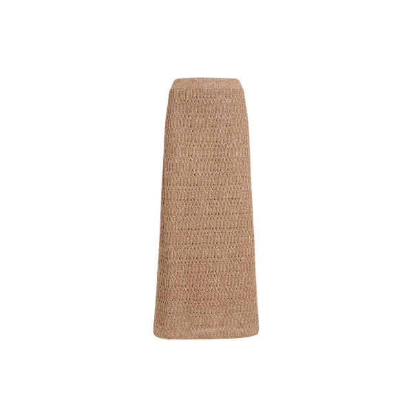 Brunello Cucinelli Dazzling braids skirt in Brown