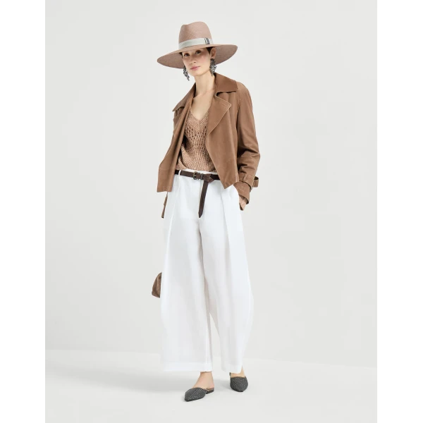 Brunello Cucinelli Dazzling braids sweater in Brown, view 6
