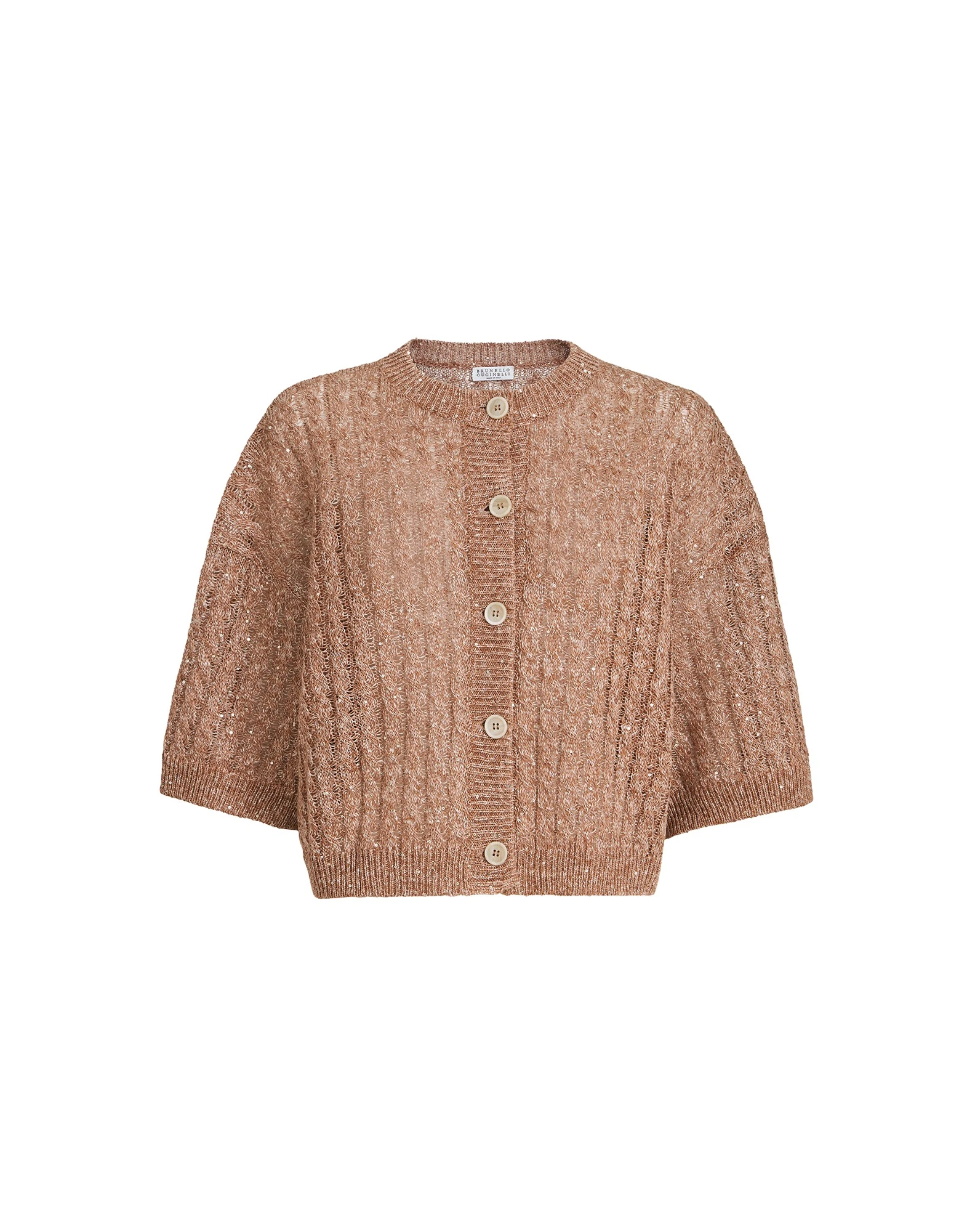 Brunello-Cucinelli-Dazzling-cable-cardigan-in-Brown94736_nobg Brunello Cucinelli Dazzling cable cardigan in Brown