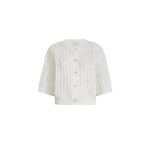 Brunello Cucinelli Dazzling cable cardigan in White