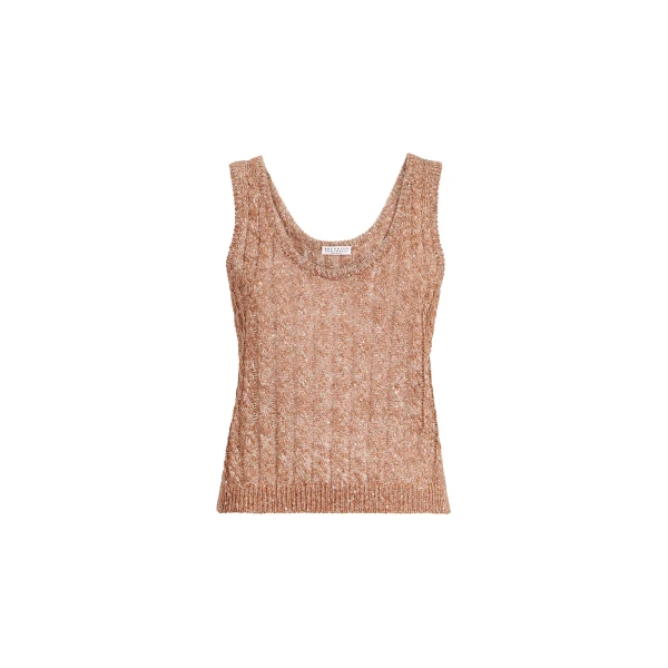 Brunello Cucinelli Dazzling cable top in Brown
