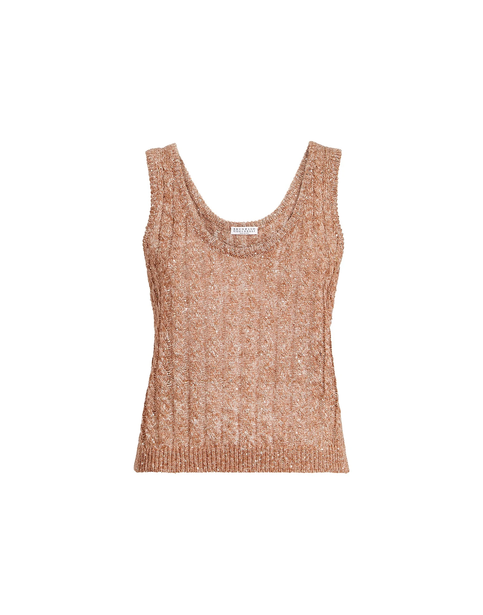 Brunello Cucinelli Dazzling cable top in Brown