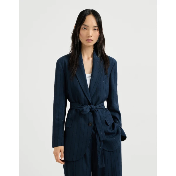 Brunello Cucinelli Dazzling chalk stripe blazer, view 2