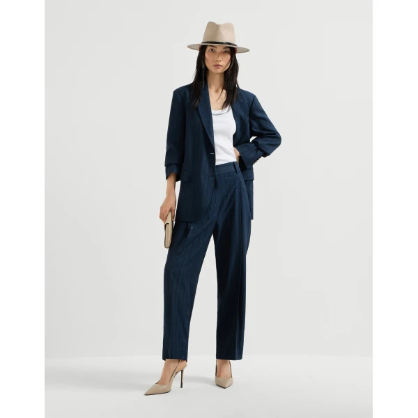 Brunello Cucinelli Dazzling chalk stripe blazer, view 6