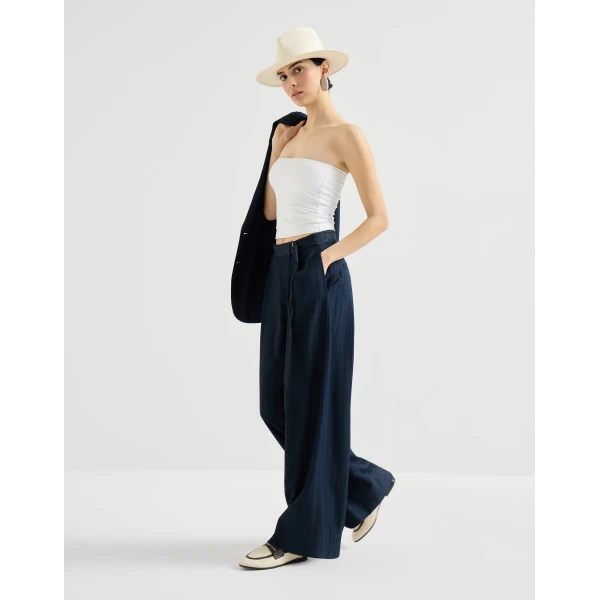 Brunello Cucinelli Dazzling chalk stripe trousers, view 5