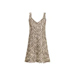 Brunello Cucinelli Dazzling chevron embroidery mini dress in Brown