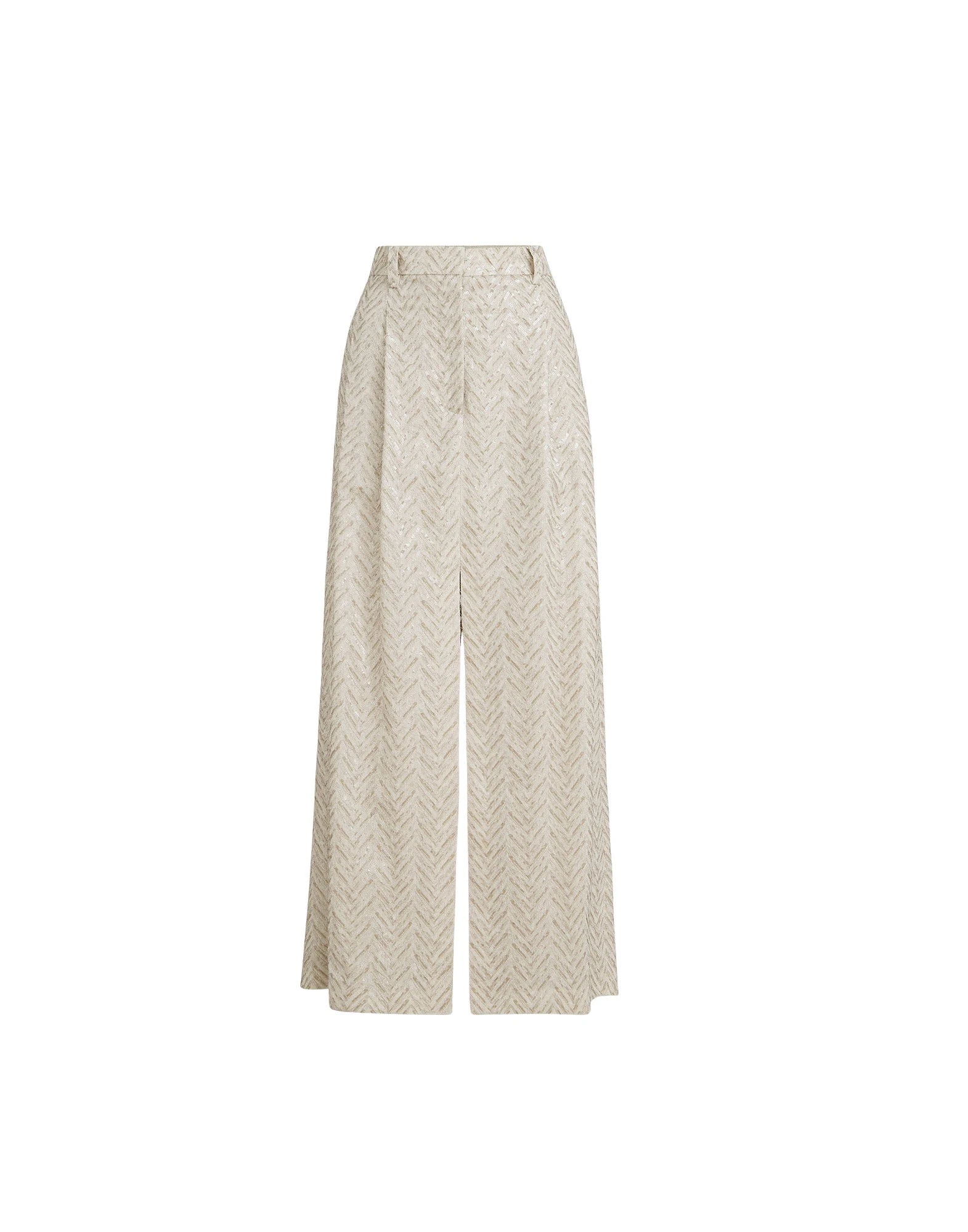 Dazzling chevron embroidery skirt in Beige