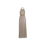 Brunello Cucinelli Dazzling embroidery halterneck dress in Rope