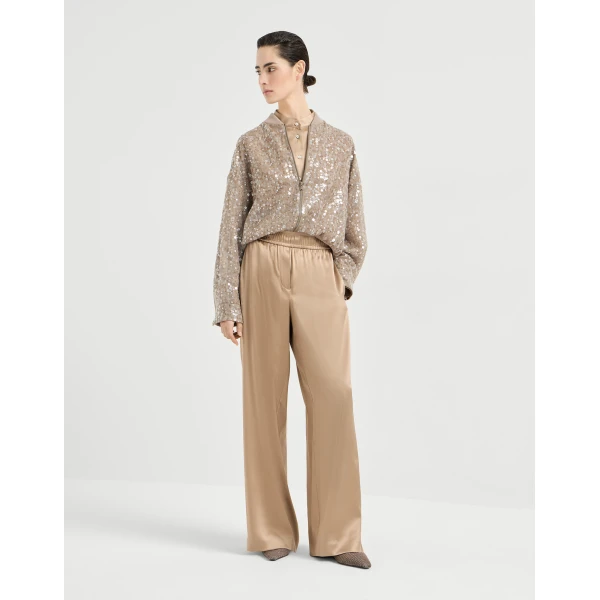 Brunello Cucinelli Dazzling mirage cardigan in Rope, view 6