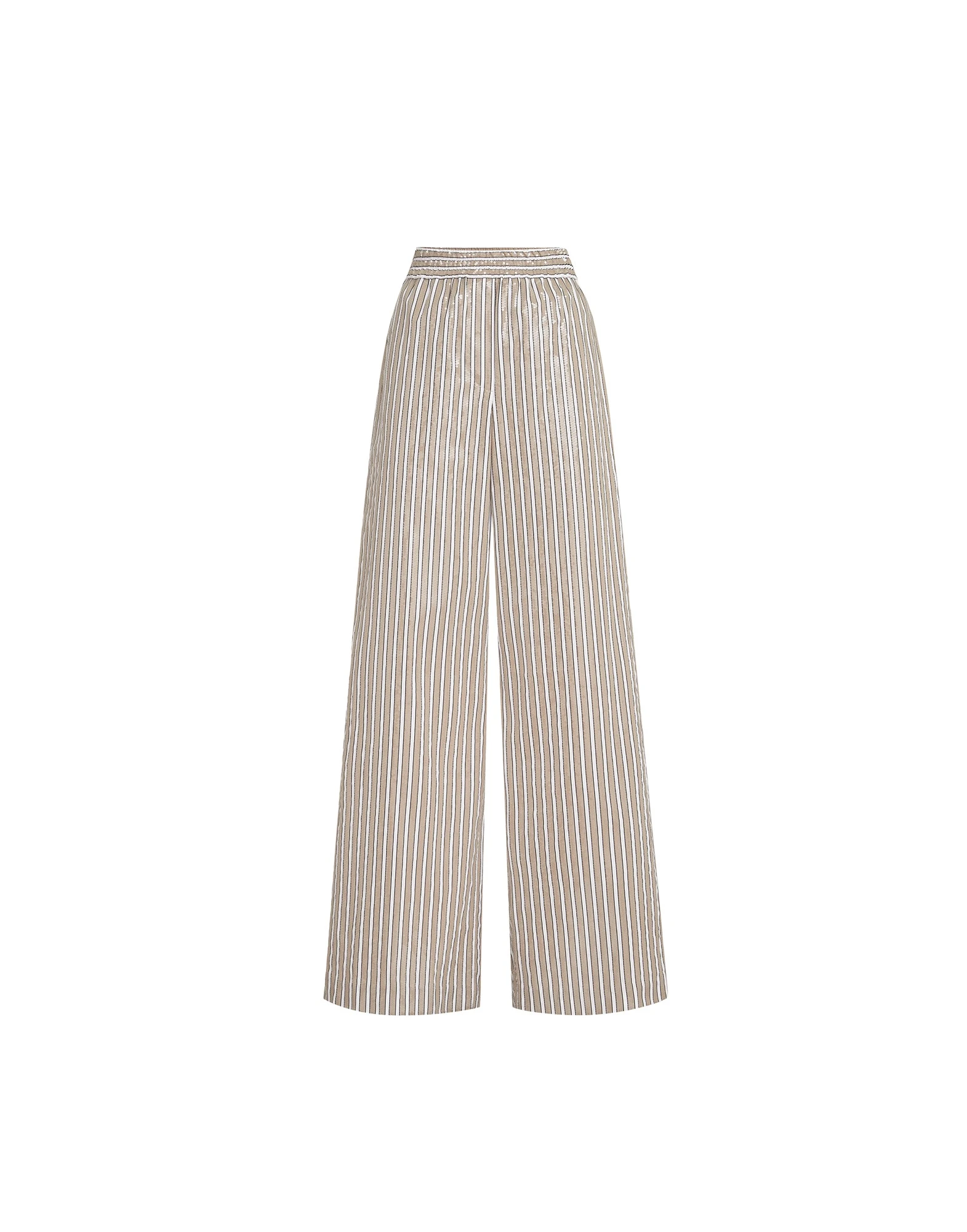 Dazzling stripes pyjama-style trousers