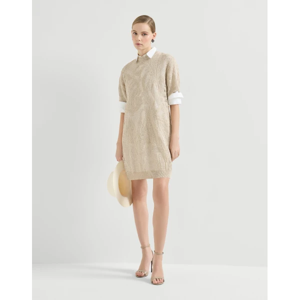 Brunello Cucinelli Dazzling water lilies mini dress, view 6