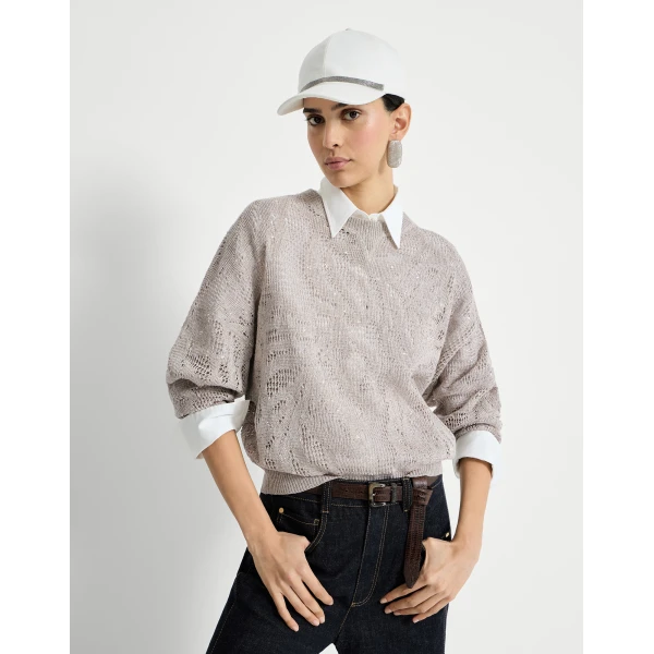 Brunello Cucinelli Dazzling water lilies sweater, view 5