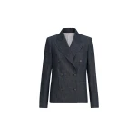 Brunello Cucinelli Denim-effect twill blazer in Dark Denim