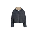 Brunello Cucinelli Denim-effect twill down jacket in Denim
