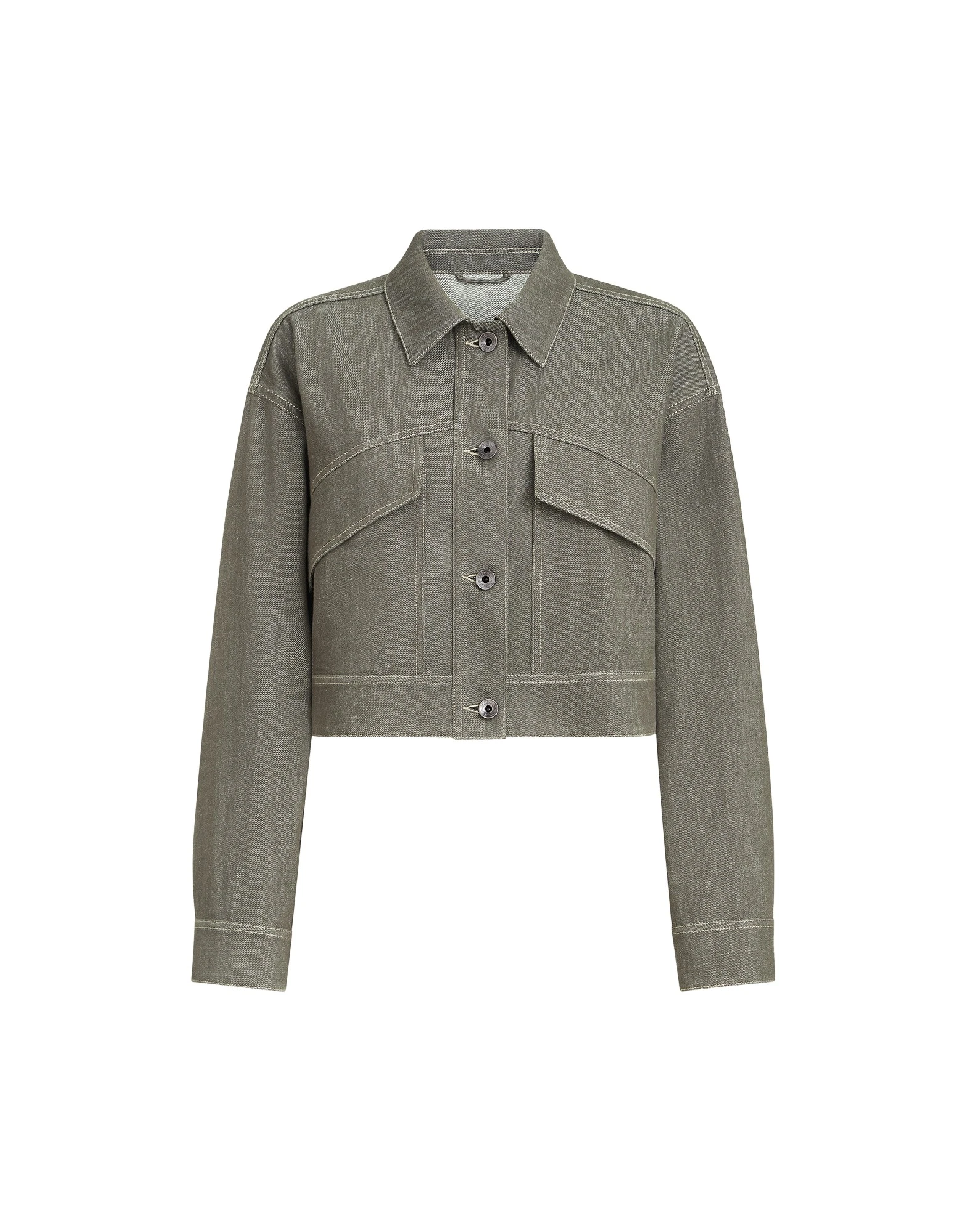 Brunello-Cucinelli-Denim-effect-twill-outerwear-jacket-in-Olive46569_nobg Brunello Cucinelli Denim-effect twill outerwear jacket in Olive