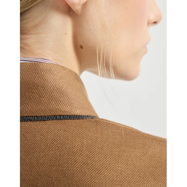 Brunello Cucinelli Diagonal blazer in Mou, view 4