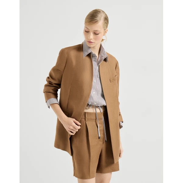 Brunello Cucinelli Diagonal blazer in Mou, view 5