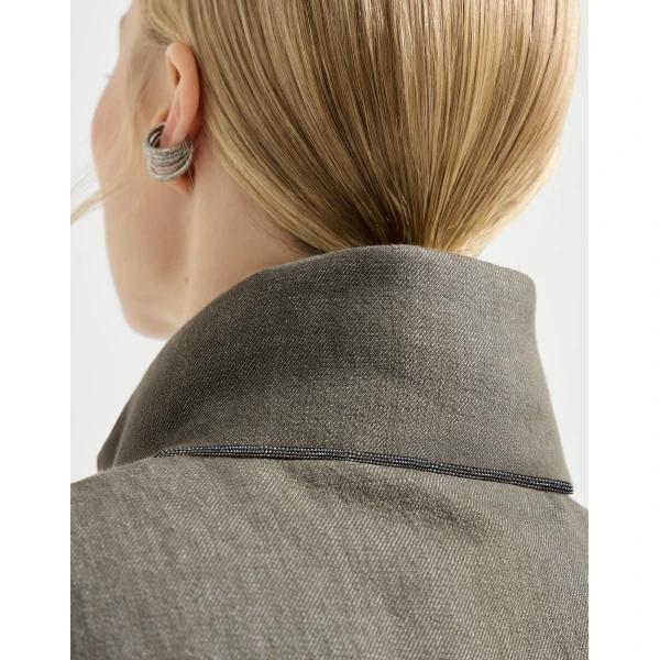 Brunello Cucinelli Down vest in Olive, view 4