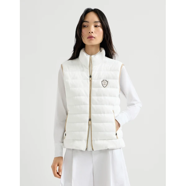 Brunello Cucinelli Down vest in White, view 2