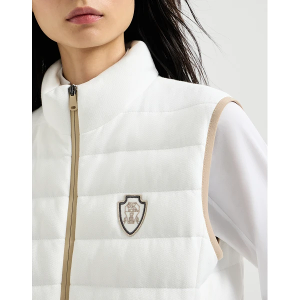 Brunello Cucinelli Down vest in White, view 4