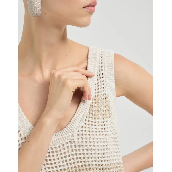 Brunello Cucinelli Dress with dazzling stripes, view 4