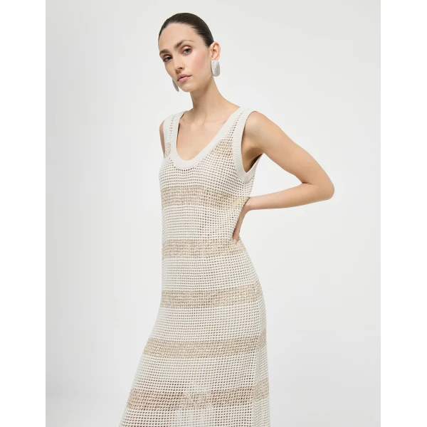 Brunello Cucinelli Dress with dazzling stripes, view 5