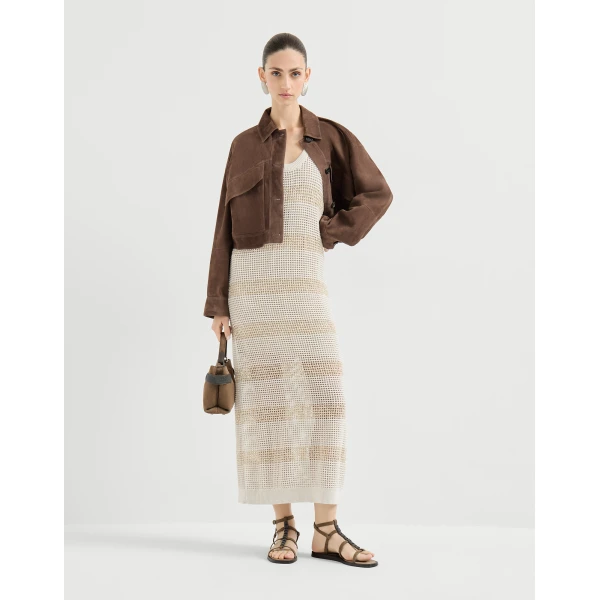 Brunello Cucinelli Dress with dazzling stripes, view 6
