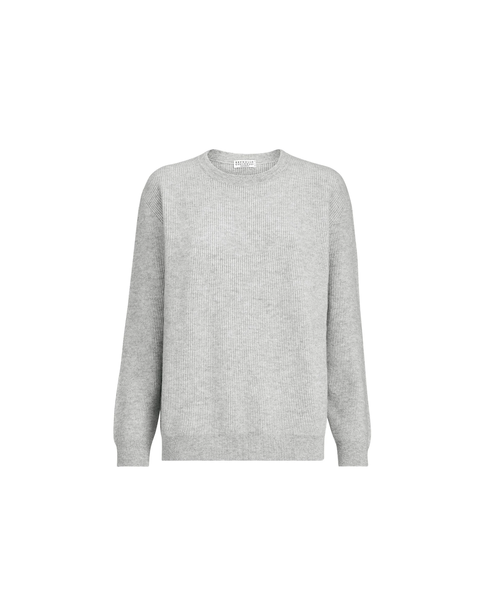 Brunello-Cucinelli-English-rib-cashmere-sweater-in-Light-Grey66296_nobg Brunello Cucinelli English rib cashmere sweater in Light Grey