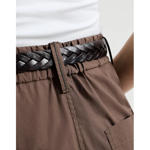 Brunello Cucinelli Five-pocket Track trousers in Chocolate, view 4