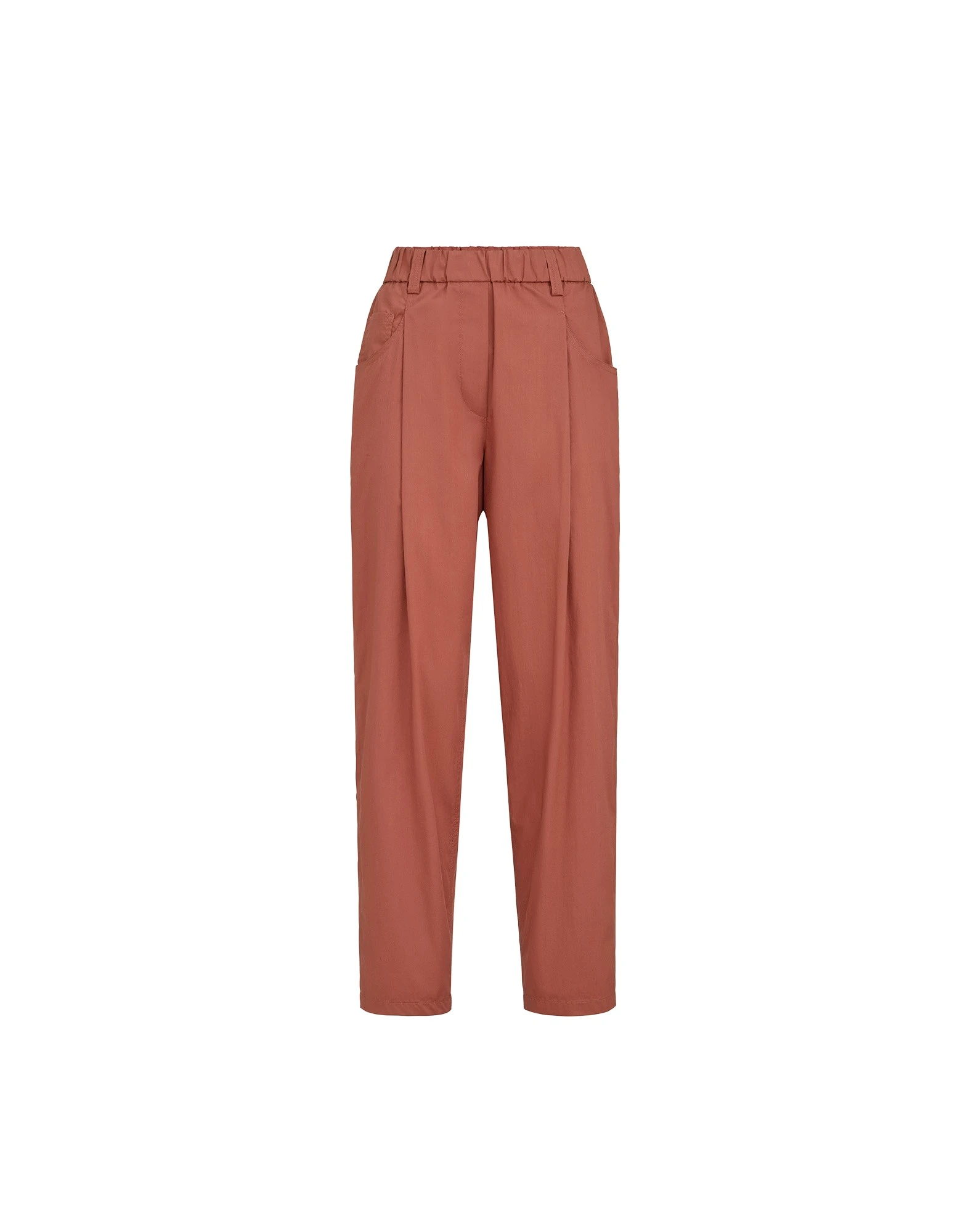 Brunello Cucinelli Five-pocket Track trousers in Orange