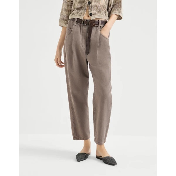 Brunello Cucinelli Five-pocket trousers in Earth, view 2