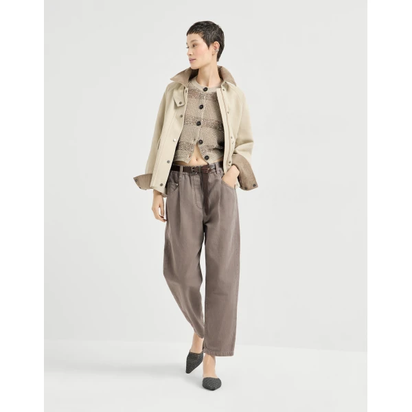 Brunello Cucinelli Five-pocket trousers in Earth, view 6