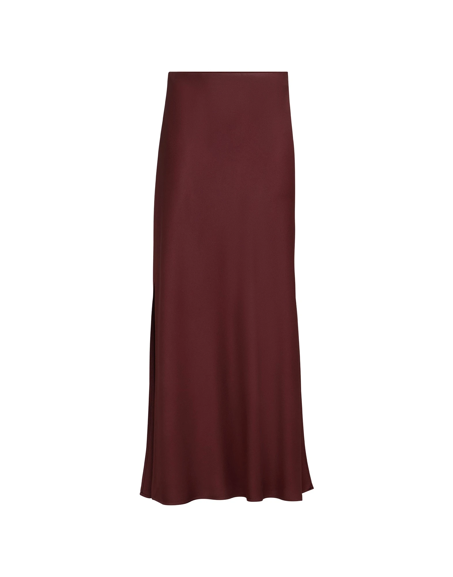 Brunello Cucinelli Fluid Bias-Cut skirt in Wine