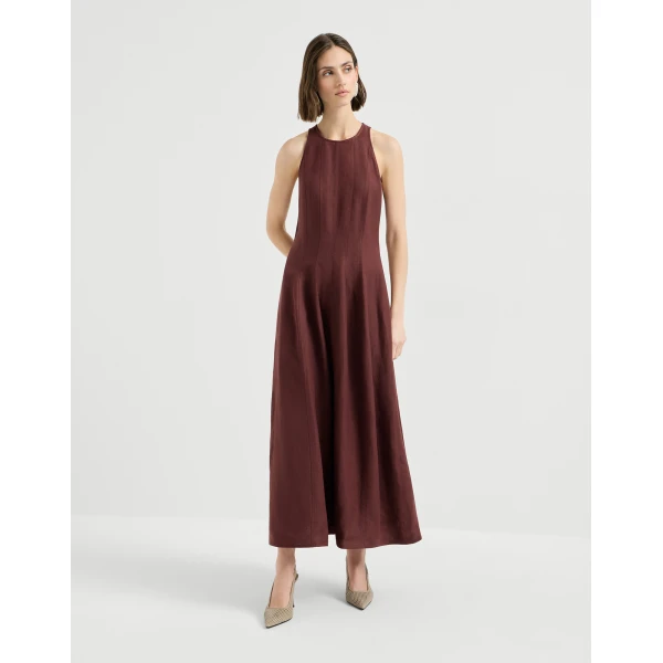 Brunello Cucinelli Fluid dress in Bordeaux, view 2