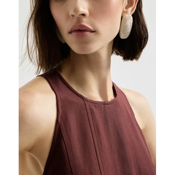 Brunello Cucinelli Fluid dress in Bordeaux, view 4