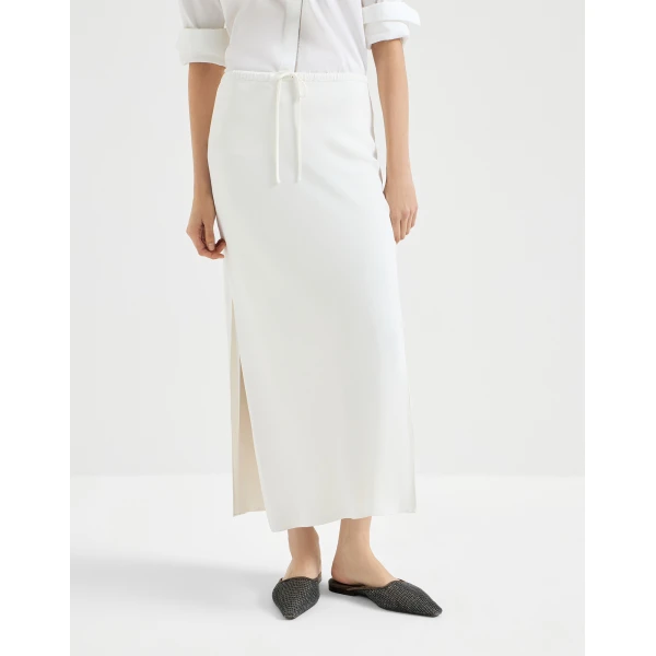 Brunello Cucinelli Fluid skirt in White, view 2