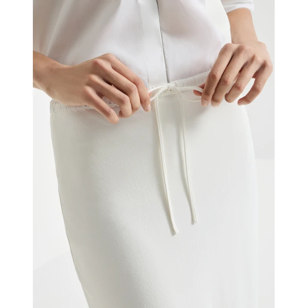 Brunello Cucinelli Fluid skirt in White, view 4