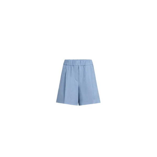 Brunello Cucinelli Fluid twill baggy shorts in Azure