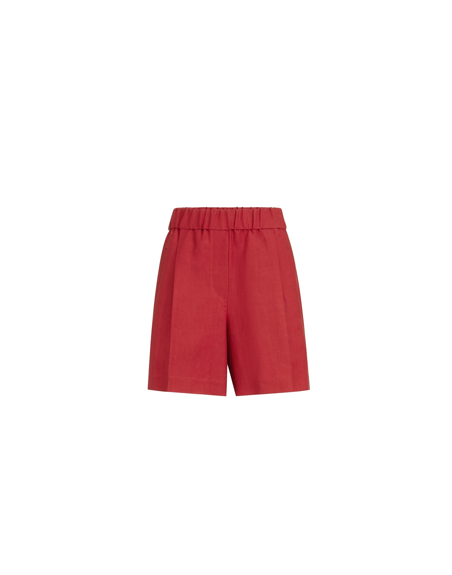 Fluid twill baggy shorts in Red