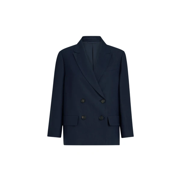 Brunello Cucinelli Fluid twill blazer in Blue