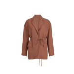 Brunello Cucinelli Fluid twill blazer in Firebrick