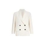 Brunello Cucinelli Fluid twill blazer in Ivory