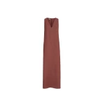 Brunello Cucinelli Fluid twill dress in Firebrick
